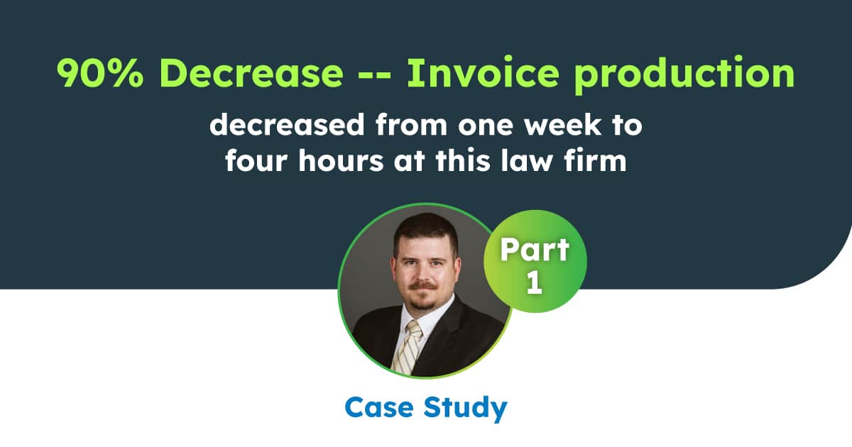 ‘90% Decrease – Invoice production’ infographics - Lean Law