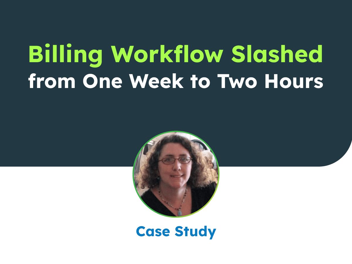 ‘Billing Workflow Slashed from One Week to Two Hours’ infographics - Lean Law