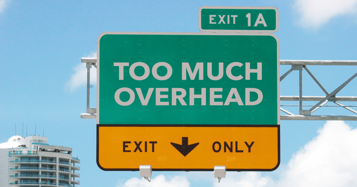 too much overhead freeway sign