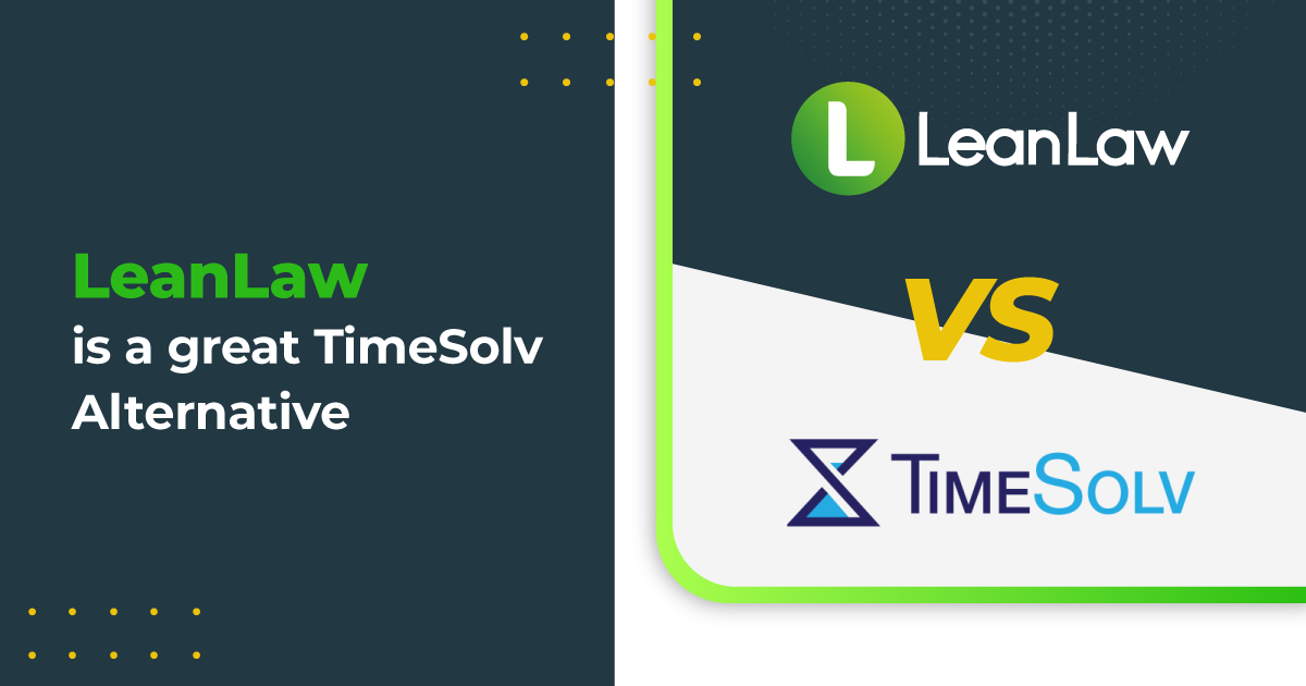 LeanLaw is a great TimeSolv Alternative