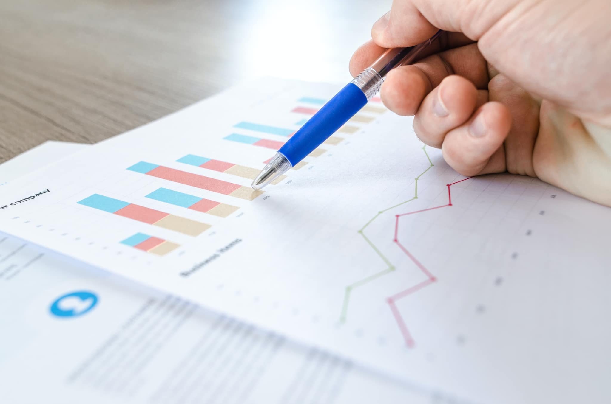 A person reading a chart
