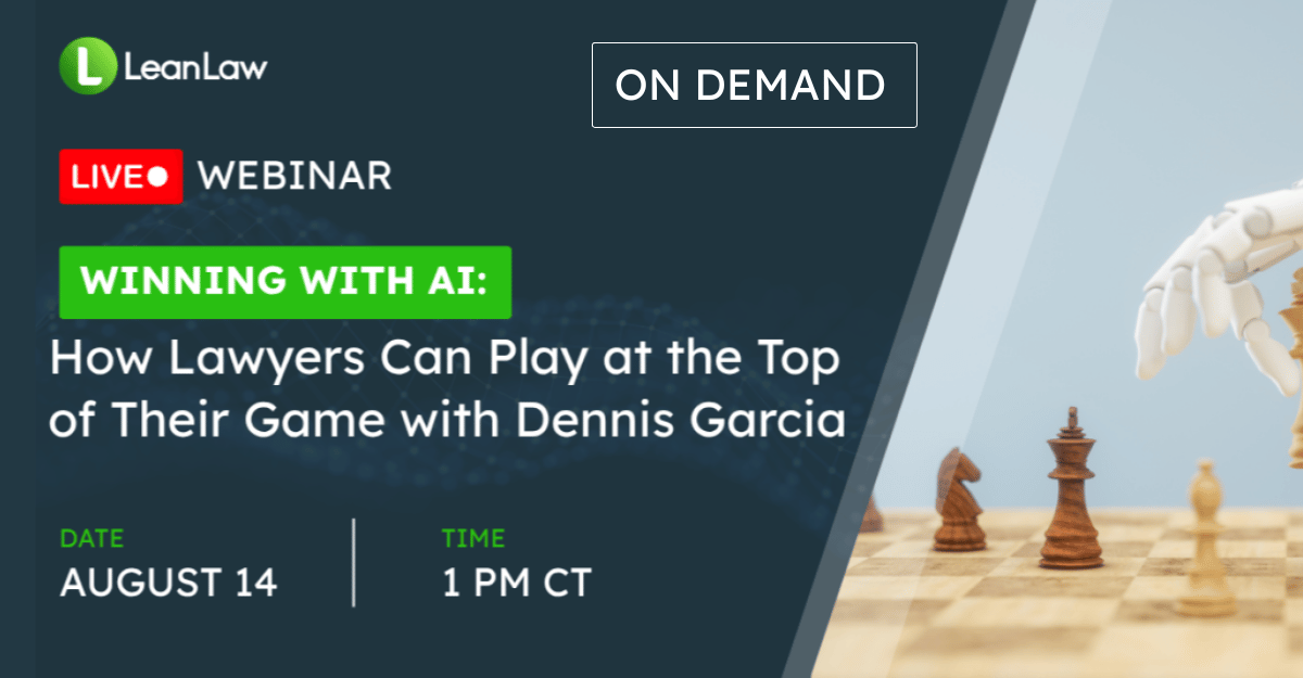 Winning with AI: How Lawyers Can Play at the Top of Their Game