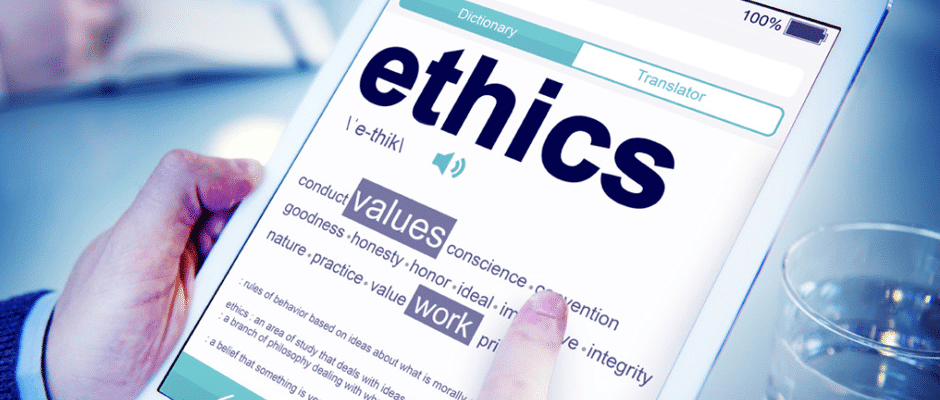 LeanLaw Ethics definition open in tablet screen