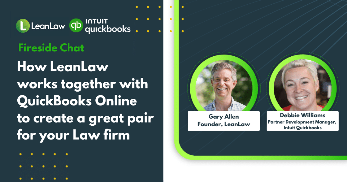 How LeanLaw works together with QuickBooks Online to create a great pair for your Law firm