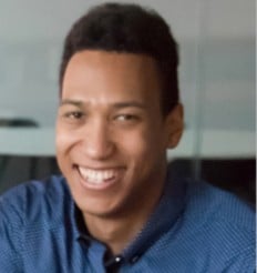 Headshot of an african american man smiling.