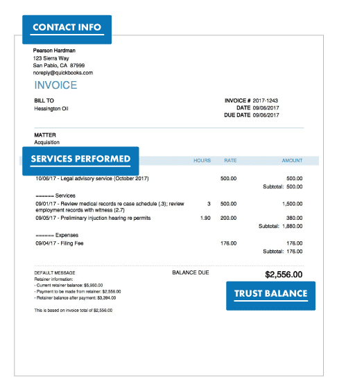 Legal Invoice Template