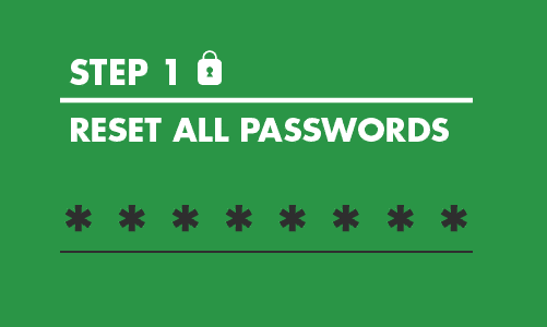 Step 1 Reset All Passwords -5 Immediate Steps To Take When Your Online Law Firm Security Has Been Breached