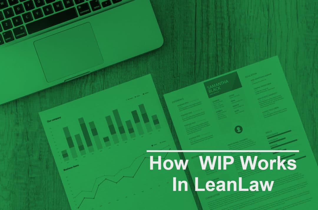 LeanLaw Resume and data chart documents on table with white text overlay