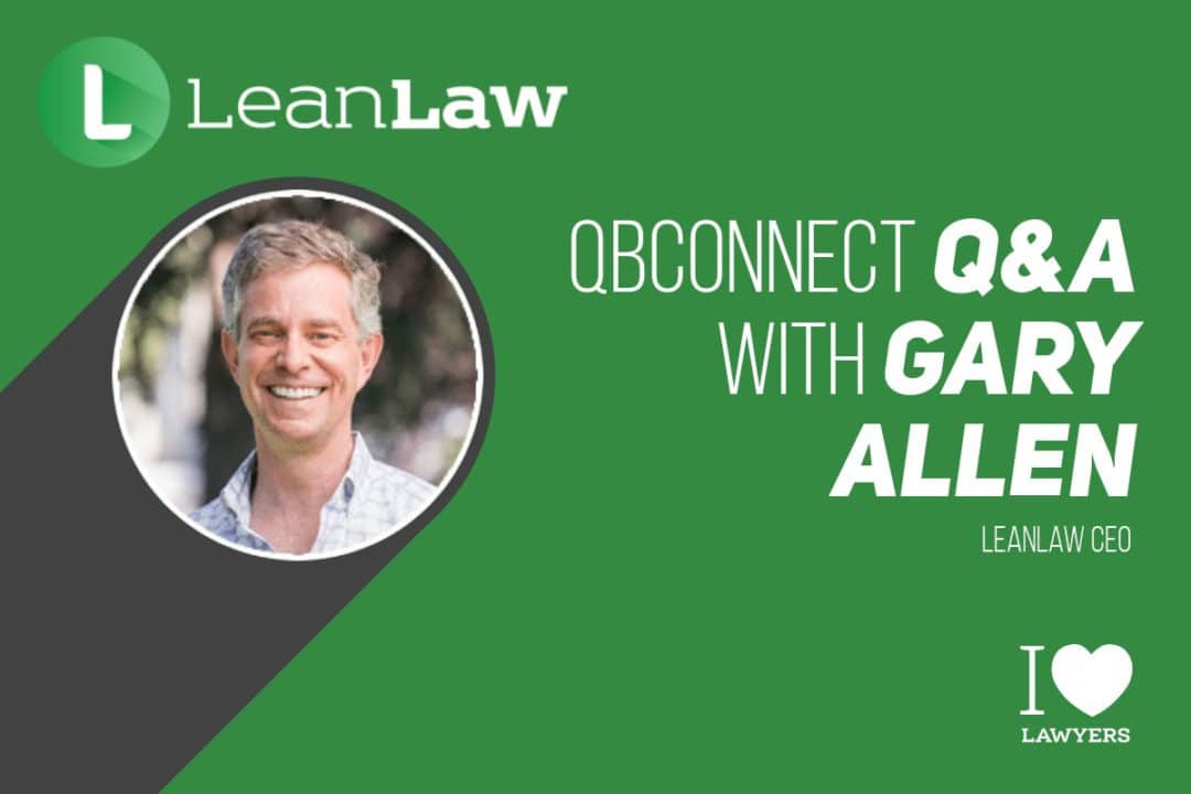LeanLaw Gary Allen headshot next to white text