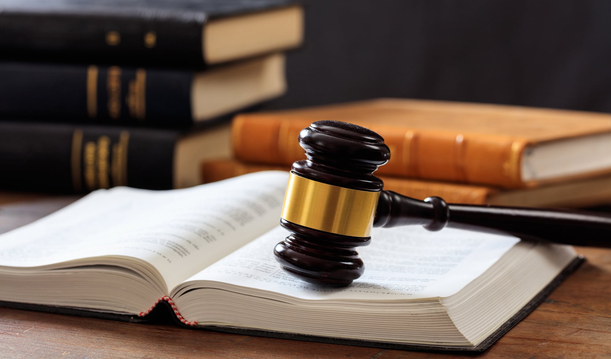 LeanLaw Gavel resting on open book